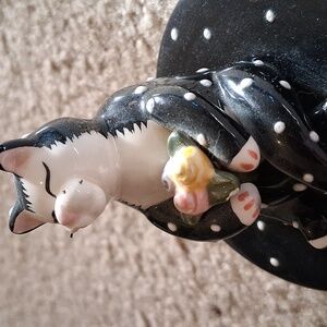 Ceramic Kitty Jar Top